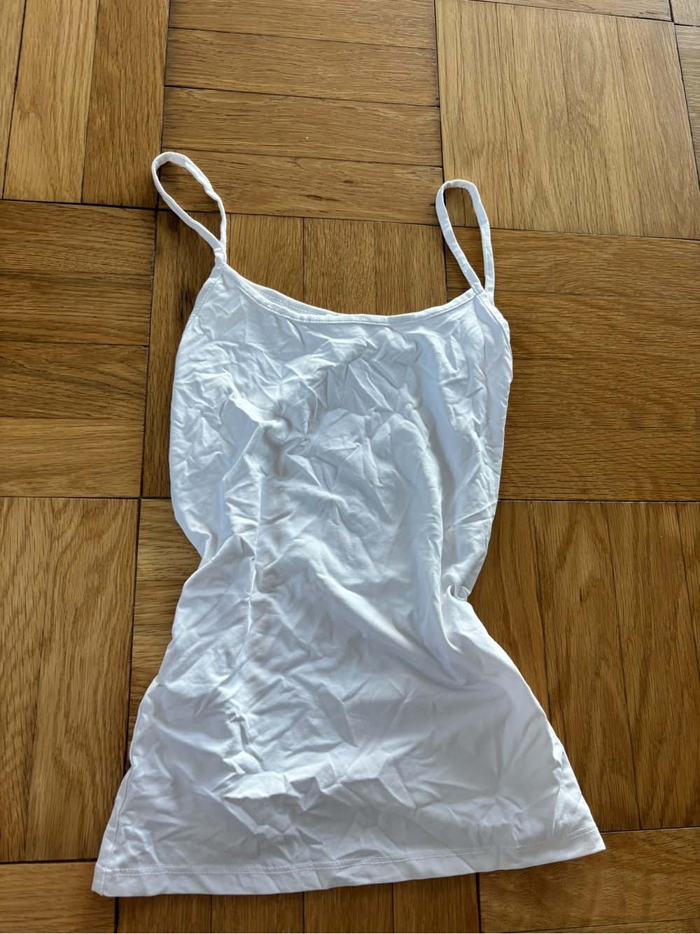 Zara White Slim Spaghetti Strap Tank Top